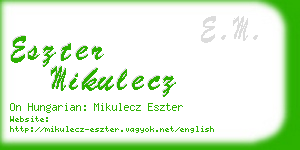 eszter mikulecz business card